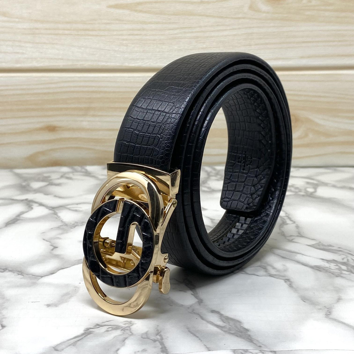 Tri G-Shape Casual Two Tone Adjustable Auto Belt For Men-UniqueandClassy