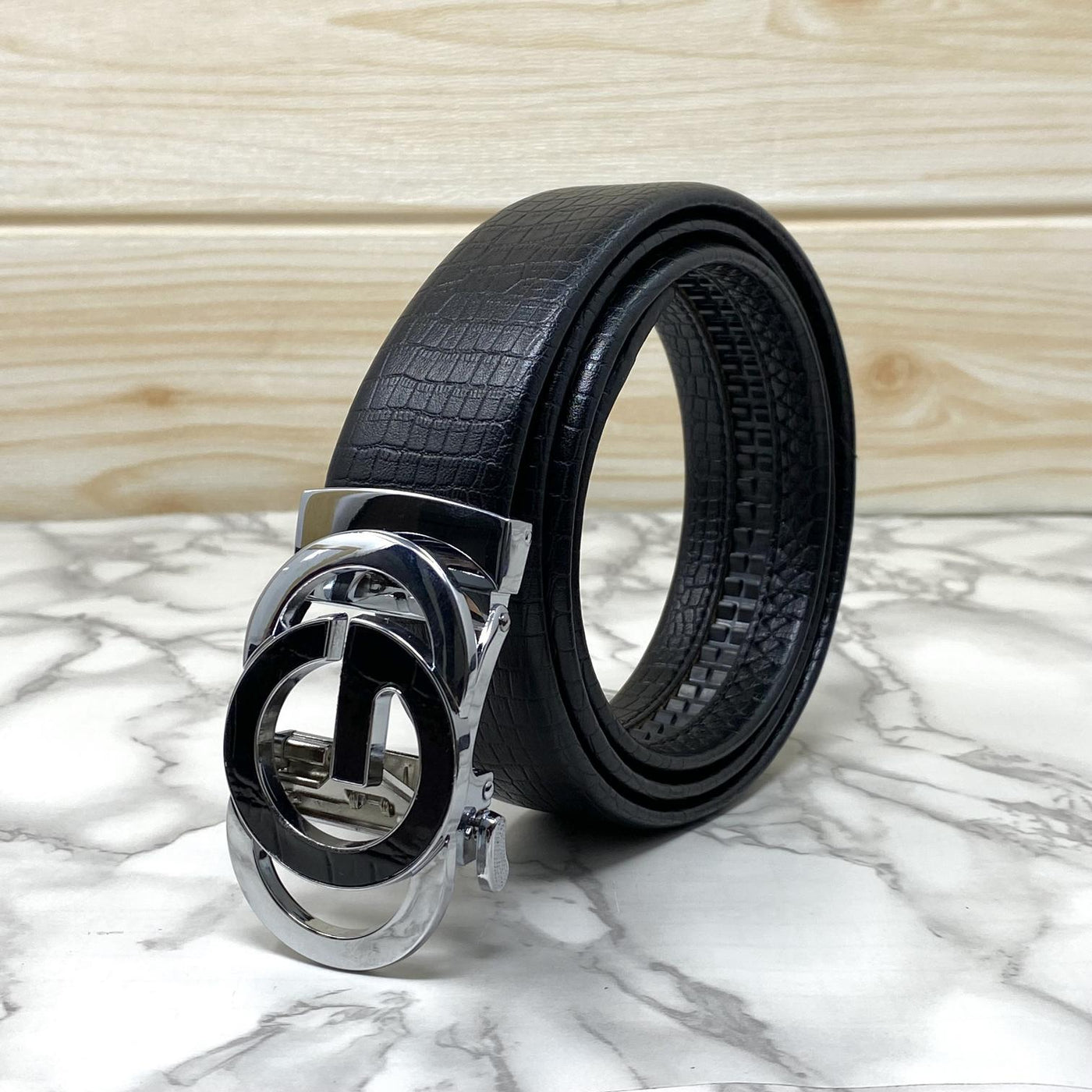 Tri G-Shape Casual Two Tone Adjustable Auto Belt For Men-UniqueandClassy