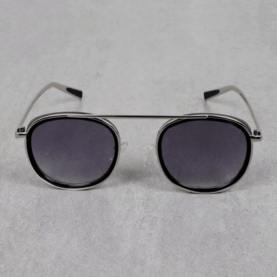Metal Frame Round Silver Black Sunglasses For Men And Women-Unique and Classy
