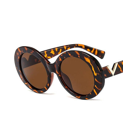 2020 New Vintage Luxury Metal Designer Brand Retro Oval Big Frame Sunglasses For Men And Women-Unique and Classy