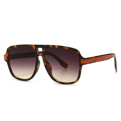 Trending Retro Fashion Square Frame Mirror Lens Unique Shades UV400 Protection Gradient Sunglasses For Men And Women-Unique and Classy