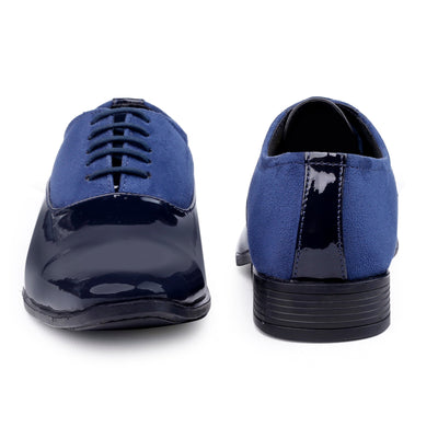 Classy Office,Wedding,Party Wear Blue Shoes With Lace-Up For All Season-Unique and Classy