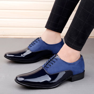 Classy Office,Wedding,Party Wear Blue Shoes With Lace-Up For All Season-Unique and Classy