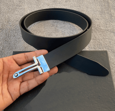 Classic Design Leather Strap Belt With Pressing Buckle-Unique and Classy