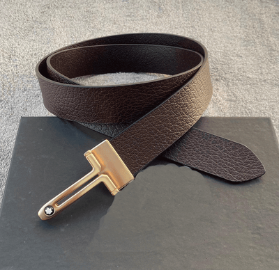 Classic Design Leather Strap Belt With Pressing Buckle-Unique and Classy