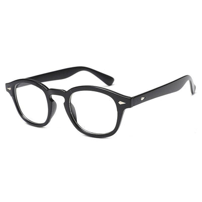 2019 Vintage Trending Johnny Depp Style Blue Blocking Clear Lens Eyeglasses Spectacle Frame For Men And Women