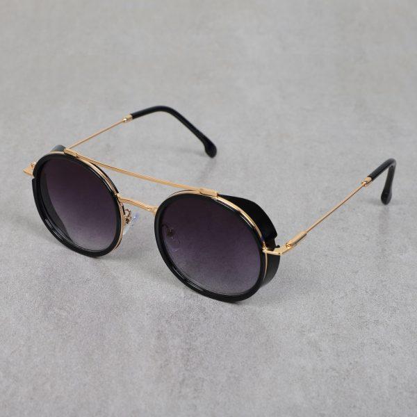 Metal Frame Round Gold Black Gradient Sunglasses For Men And Women-Unique and Classy