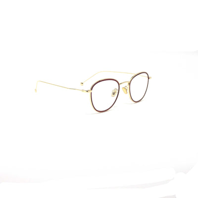 Oval Round Red Gold Frame Eyewear