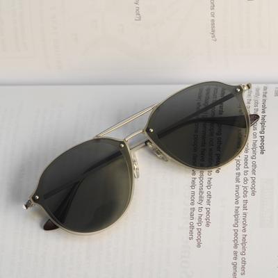 Green And Silver R4292 Round Unisex Sunglasses For Men And Women-Unique and Classy