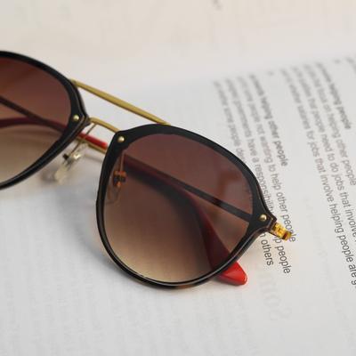 Brown And Gold R4292 Round Unisex Sunglasses For Men And Women-Unique and Classy