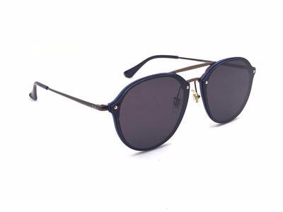Black And Blue R4292 Round Unisex Sunglasses For Men And Women-Unique and Classy-Unique and Classy