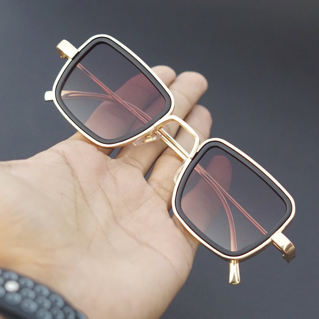 Retro Square Brown Gradient Sunglasses For Men And Women-Unique and Classy