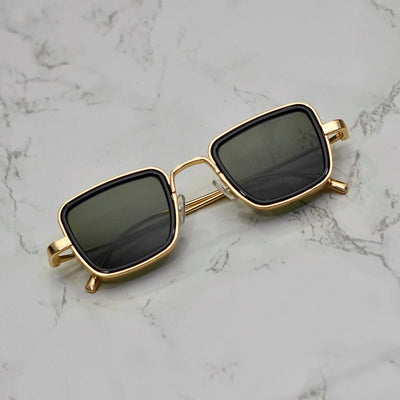 Retro Square Gold Green Sunglasses For Men And Women-Unique and Classy