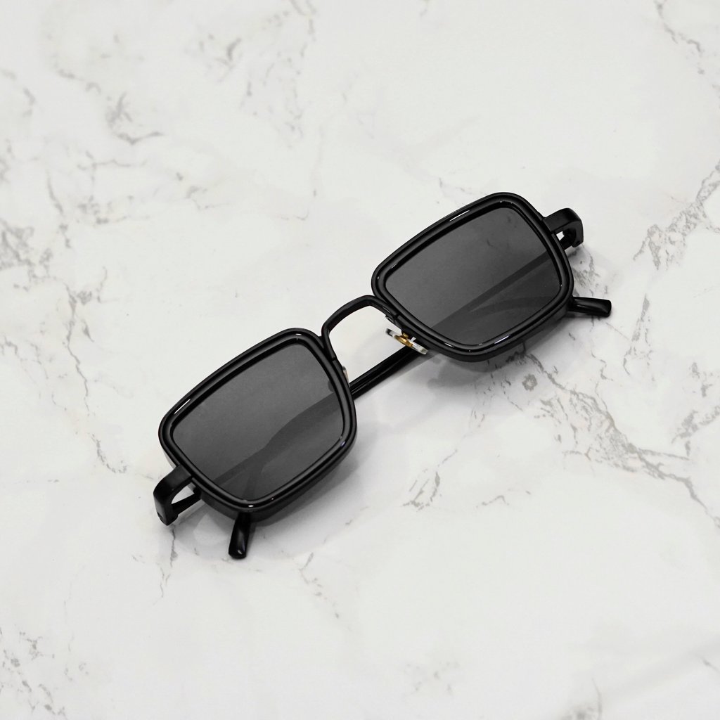 Retro Square Full Black Sunglasses For Men And Women-Unique and Classy