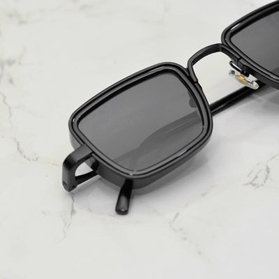Classy Black And Black Retro Square Sunglasses For Men And Women-Unique and Classy