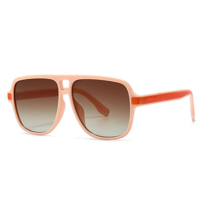 Trending Retro Fashion Square Frame Mirror Lens Unique Shades UV400 Protection Gradient Sunglasses For Men And Women-Unique and Classy