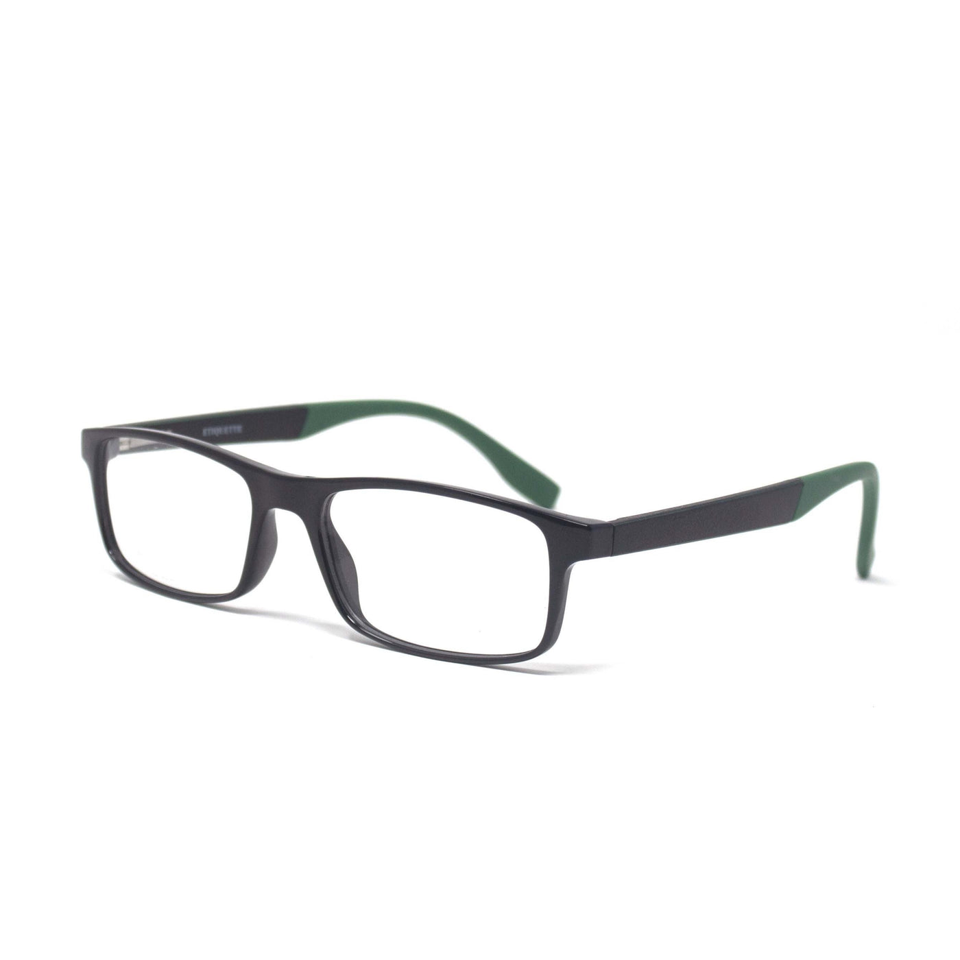 Stylish Retro Square Black Green Optical Eyewear