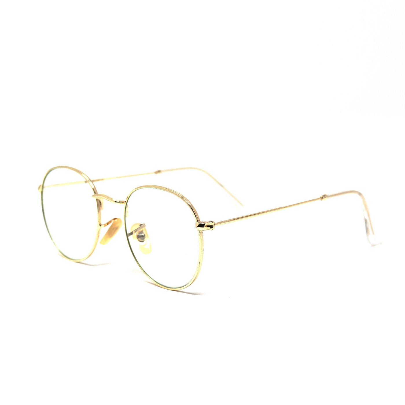 Fashion Round Antiblue Golden Frame Eyewear