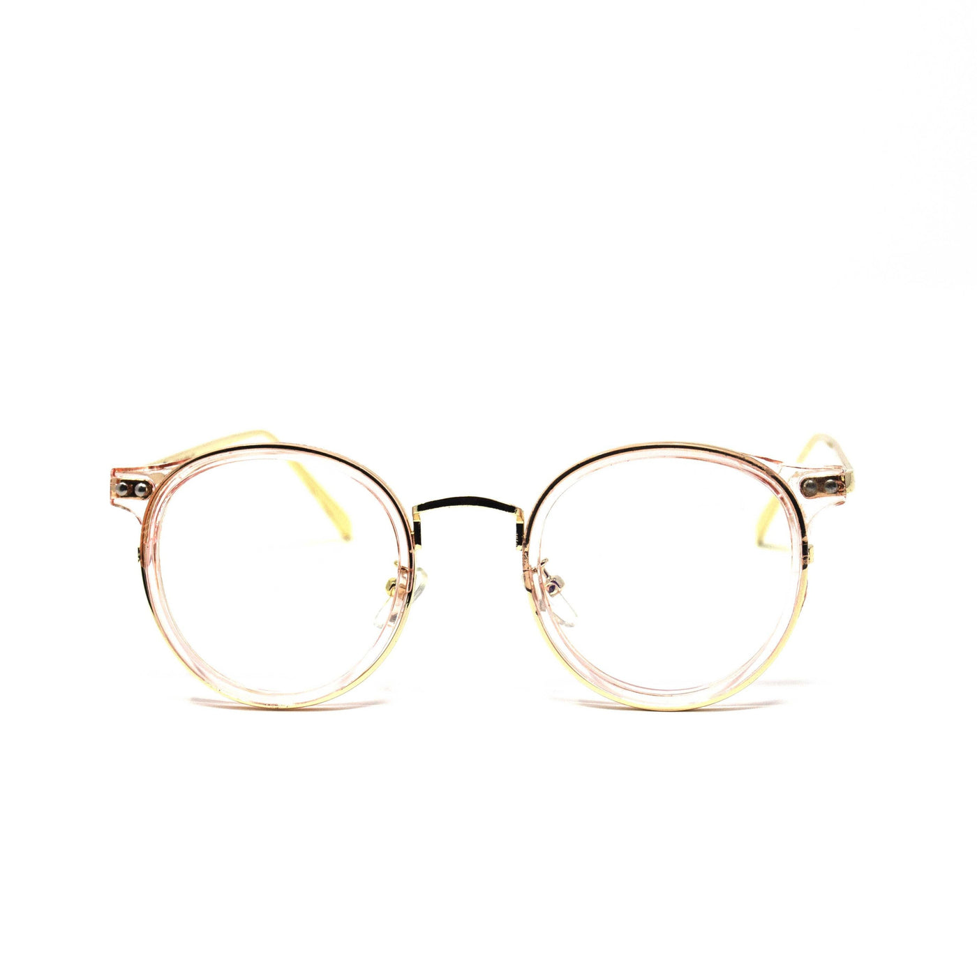 Round Rose Gold Metal Frame Eyewear