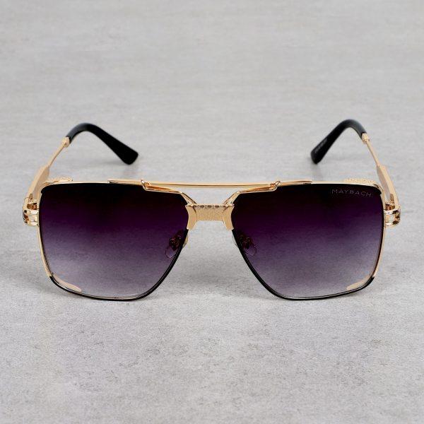 Trendy Metal Square Gold Black Gradient Sunglasses For Men And Women-Unique and Classy
