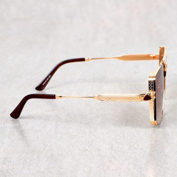 Trendy Metal Square Golden Brown Gradient Sunglasses For Men And Women-Unique and Classy