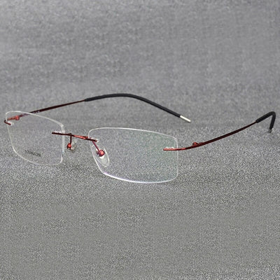 Top Titanium Rimless Clear Lens Sunglasses For Unisex-Unique and Classy