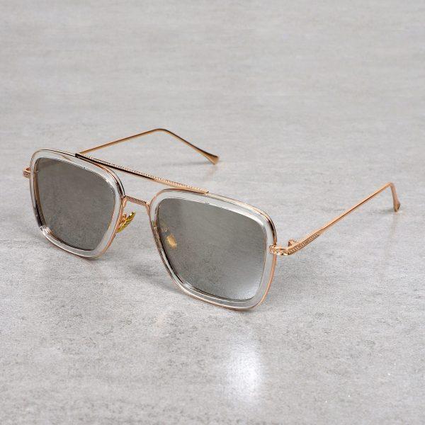 Tony Stark Silver Golden Sunglasses For Men And Women-Unique and Classy