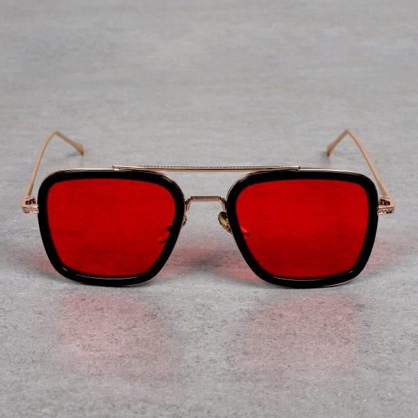 Tony Stark Golden Red Candy Sunglasses For Men And Women-Unique and Classy