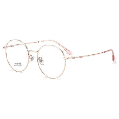 2021 New Ultra Light Retro Anti Blue Round Titanium Eyeglasses Spectacle Frame For Men And Women