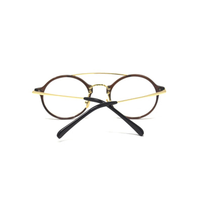 Stylish Round Brown Bridge Frames Eyewear