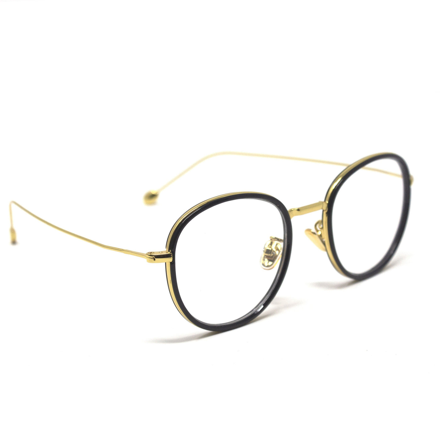 Fashion Round Gold Black Eyewear