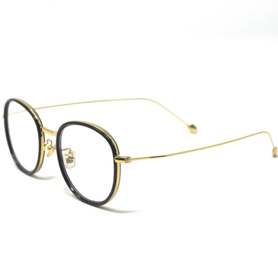 Fashion Round Gold Black Eyewear