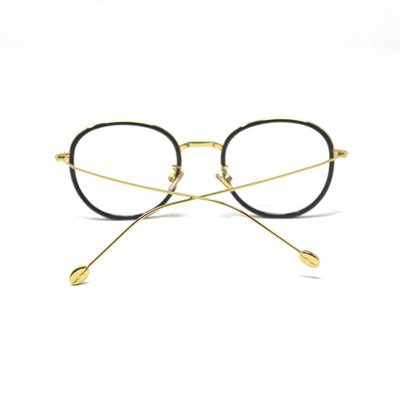 Fashion Round Gold Black Eyewear