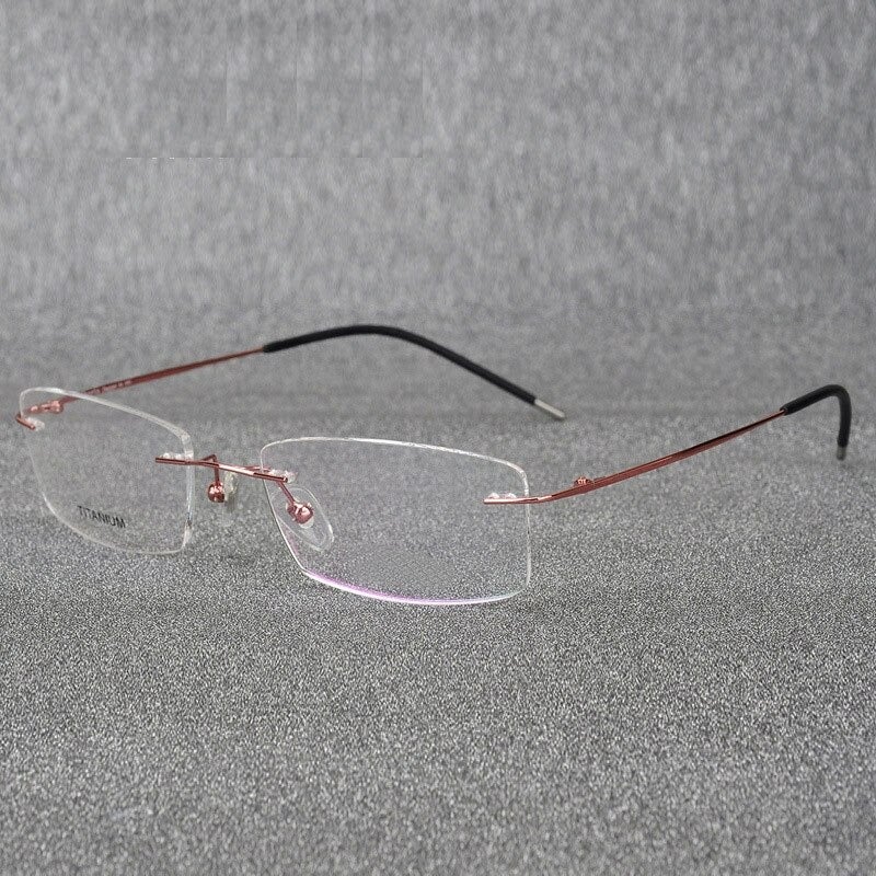 Top Titanium Rimless Clear Lens Sunglasses For Unisex-Unique and Classy