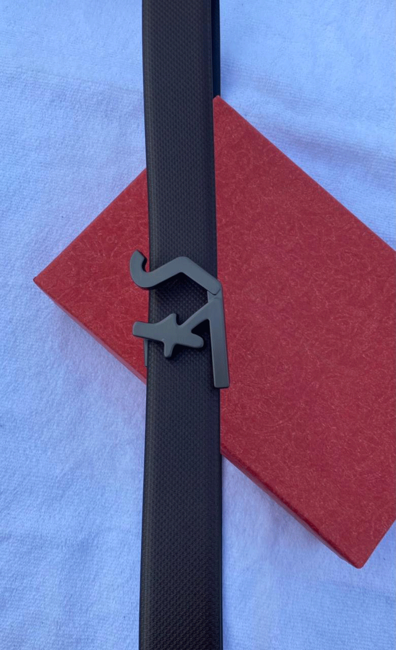 SF Letter Leather Strap Belt With Pressing Buckle-Unique and Classy