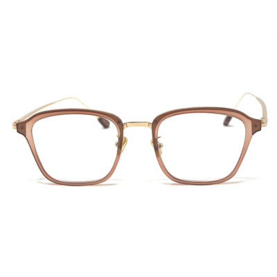 Square Light Brown Frame Eyewear