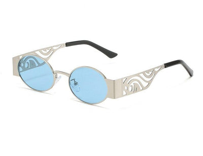 New Stylish Punk Oval Metal Frame Retro Fashion Designer Polarized Sunglasses For Men And Women-Unique and Classy