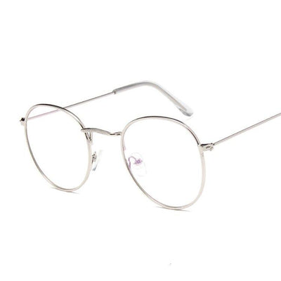 Classic Vintage Retro Designer Anti Blue Rays Brand Transparent Round Eyeglasses Spectacle Frame For Men And Women