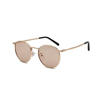 Trendy Retro Fashion Metal Round Frame Sunglasses For Unisex-Unique and Classy