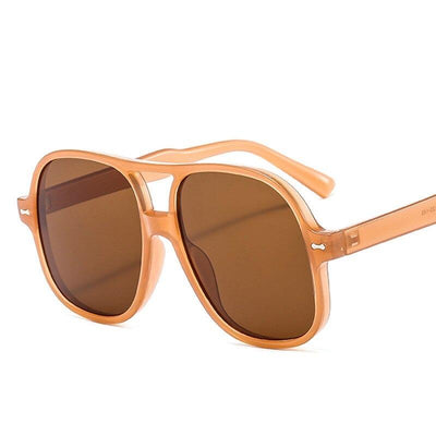 Luxury Vintage Brand Big Designer Frame Sunglasses For Unisex-Unique and Classy