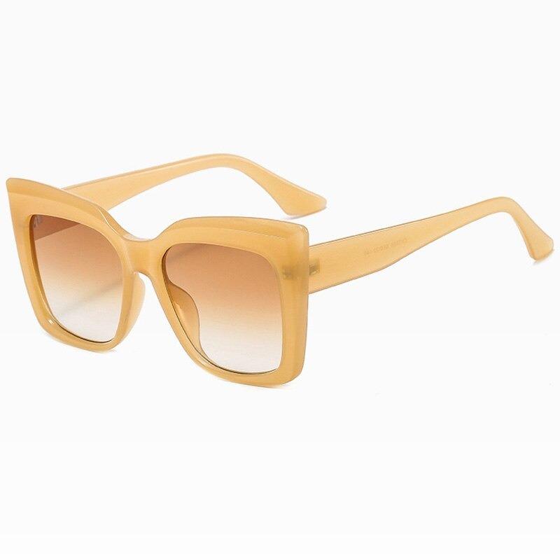 Classic Vintage Retro Polarized Fashion Oversized Square Cateye Brand Designer Sunglasses For Men And Women-Unique and Classy