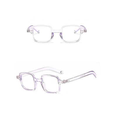Trendy Classic Vintage Mordern Retro Fashion Small Square Simple Frame Transparent Clear Lens Designer Sunglasses For Men And Women-Unique and Classy