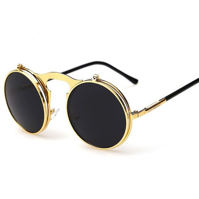 Stylish Round Flip Vintage Sunglasses For Women-Unique and Classy