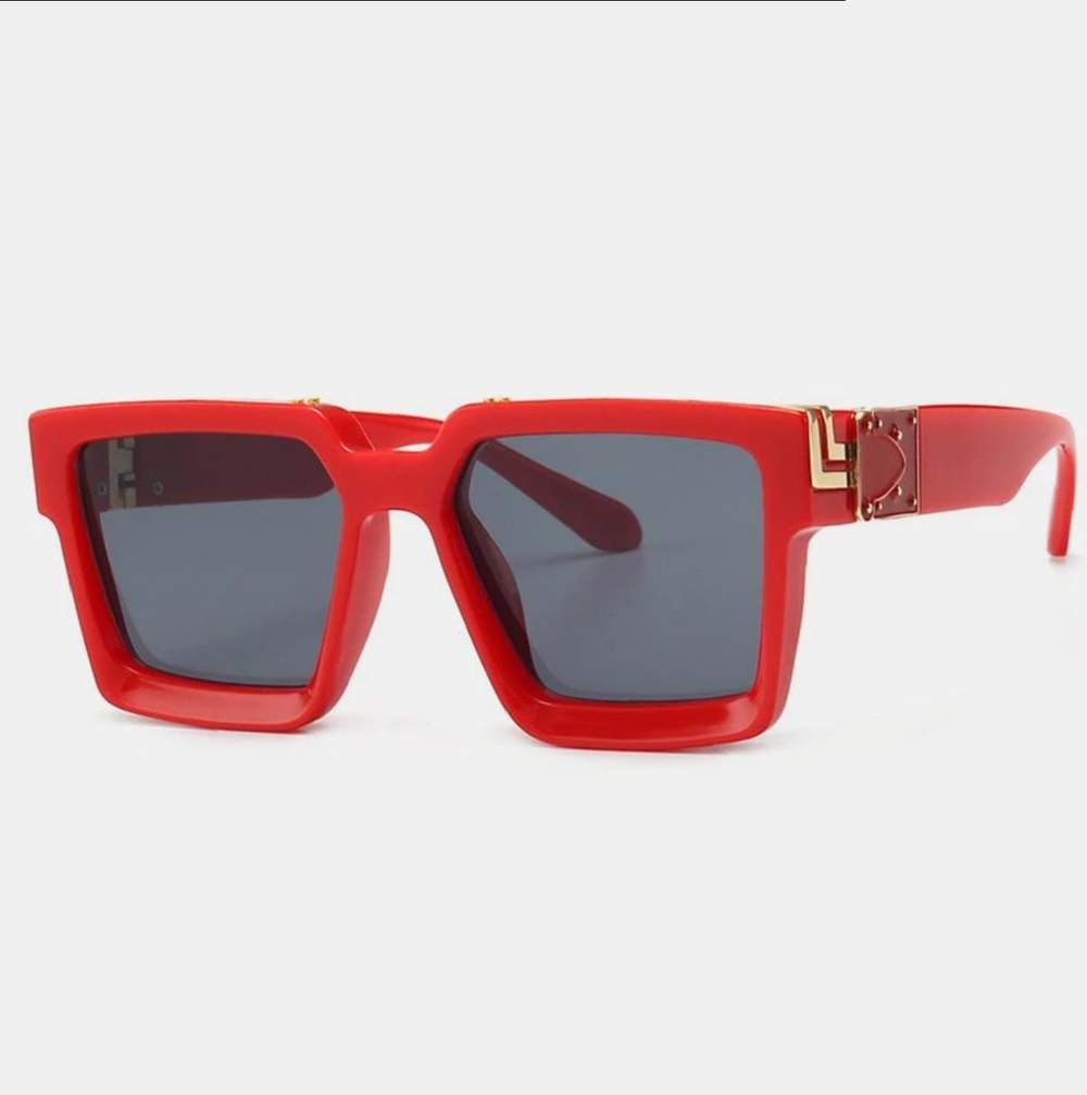 Stylish Square Red Vintage Sunglasses For Men And Women-Unique and Classy