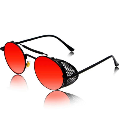 Round Frame With Metal Side Cap Sunglasses For Men And Women-Unique and Classy