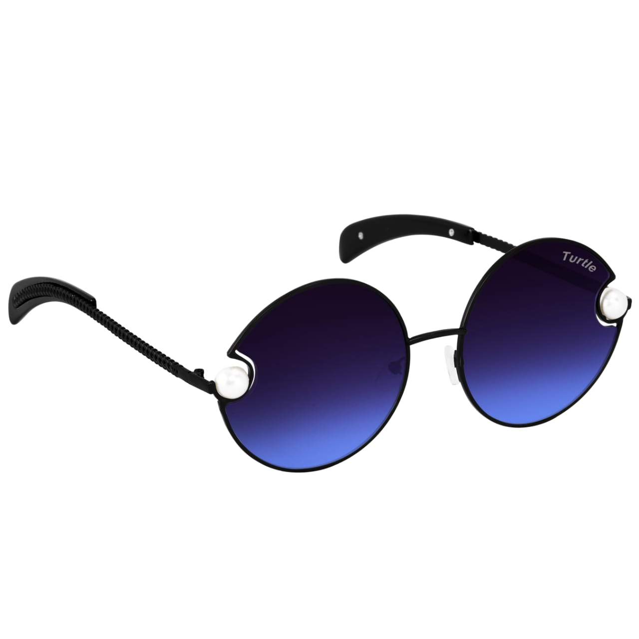 Trendy Round Oversized Blue Candy Sunglasses For Men And Women-Unique and Classy