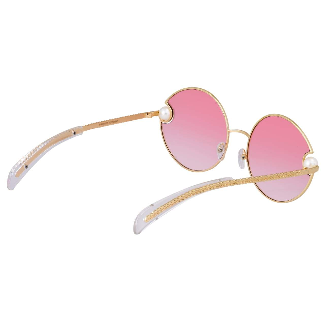 Trendy Round Oversized Pink Candy Sunglasses For Women-Unique and Classy