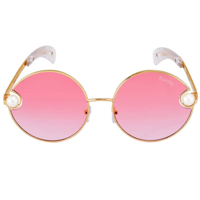 Trendy Round Oversized Pink Candy Sunglasses For Women-Unique and Classy