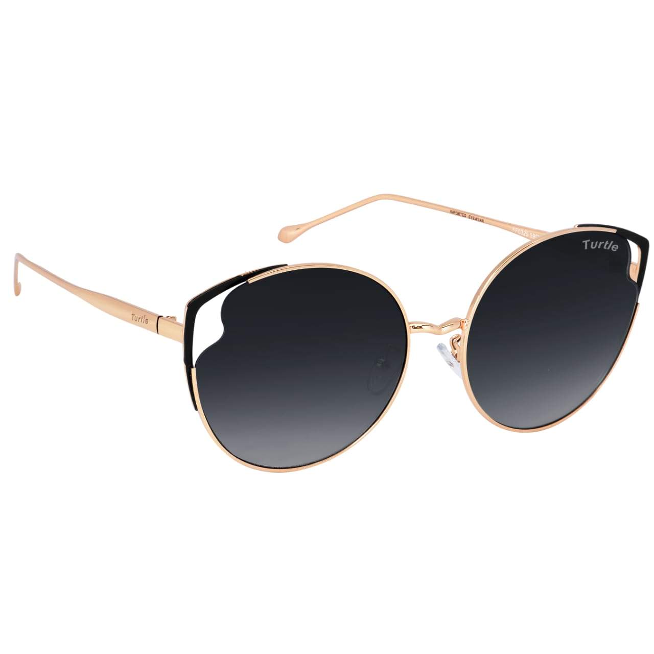 New Cat Eye Gold Black Gradient Sunglasses For Women-Unique and Classy