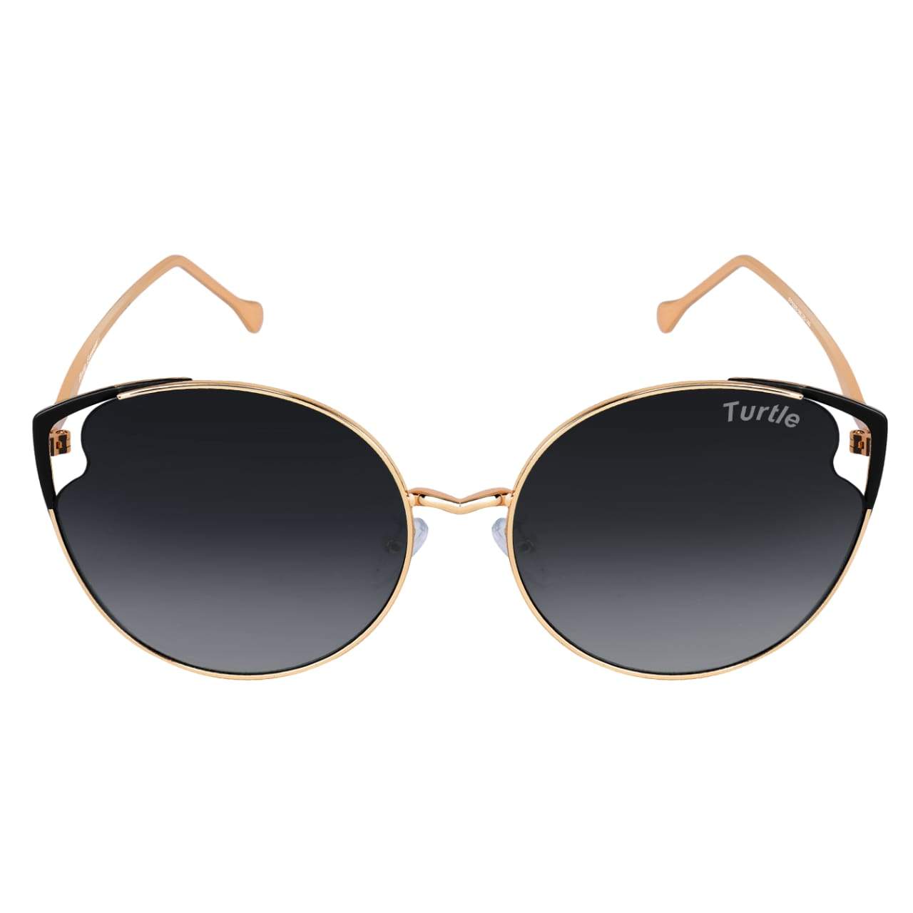 New Cat Eye Gold Black Gradient Sunglasses For Women-Unique and Classy